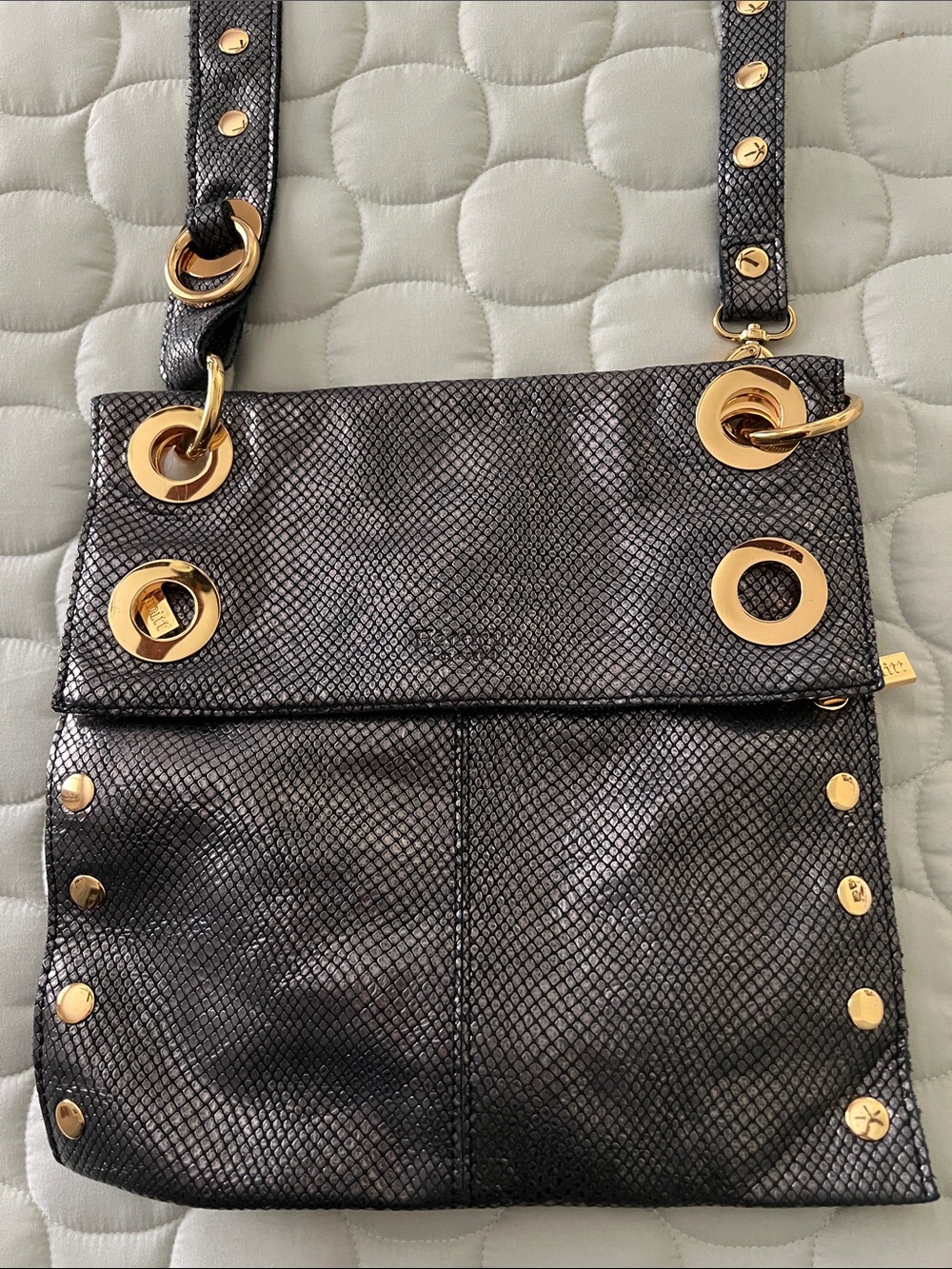Authentic Hammitt Large Montana Crossbody - Blue/Steel